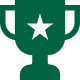 An icon of a trophy representing the number of Mankato-area lawn and sprinkler projects installed by GreenCare since 1989.